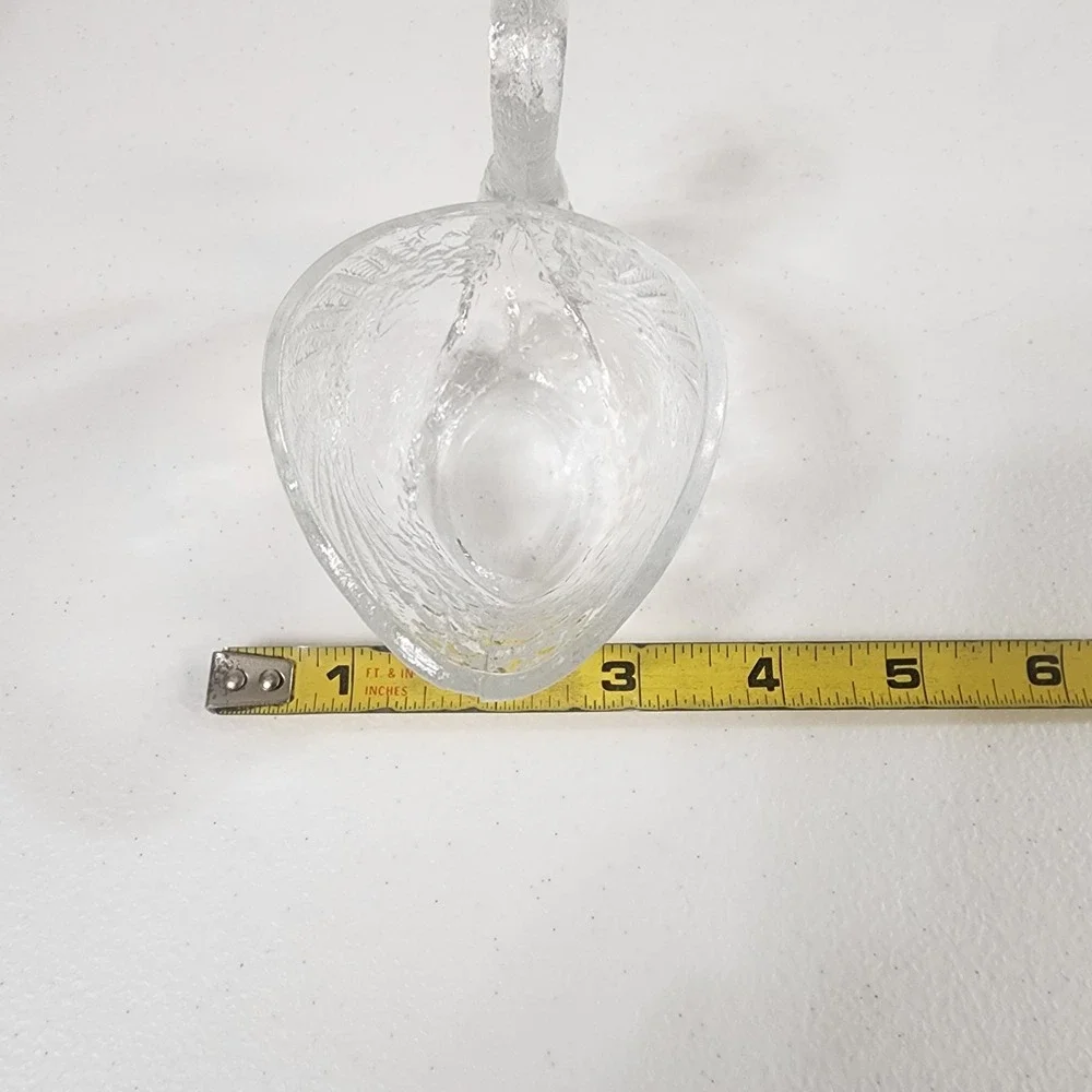 Vintage L.E. Smith Glass Swan Candy Trinket Dish bathroom vanity decor